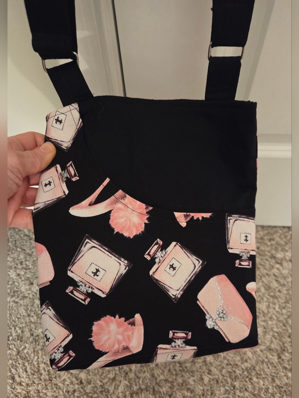 Perfume and Purses Print Crossbody
